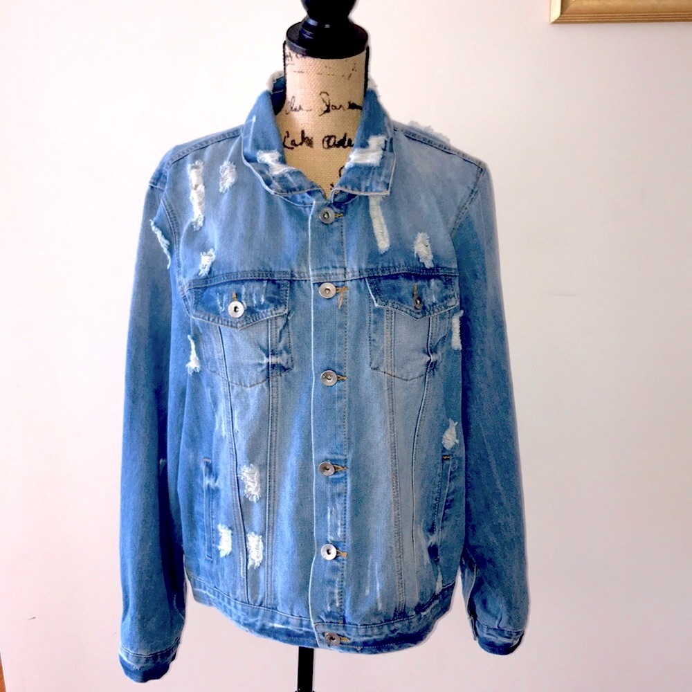 CiSono Distressed jean jacket